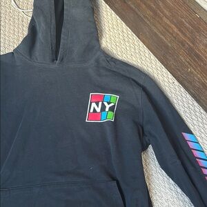 Forever 21 Black Hoodie with Colorful NY Patch